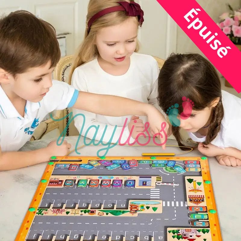 Tableau magnetique alphabet Montessori en bois - KIDS ALPHABET (NOUVEAUTÉ 2024)