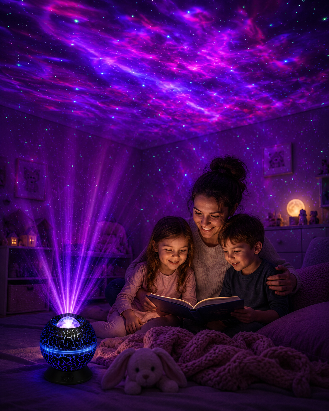 Oeuf dinosaure Projecteur LED veilleuse bruits blancs pour chambre d'enfant - PROJECT NIGHT