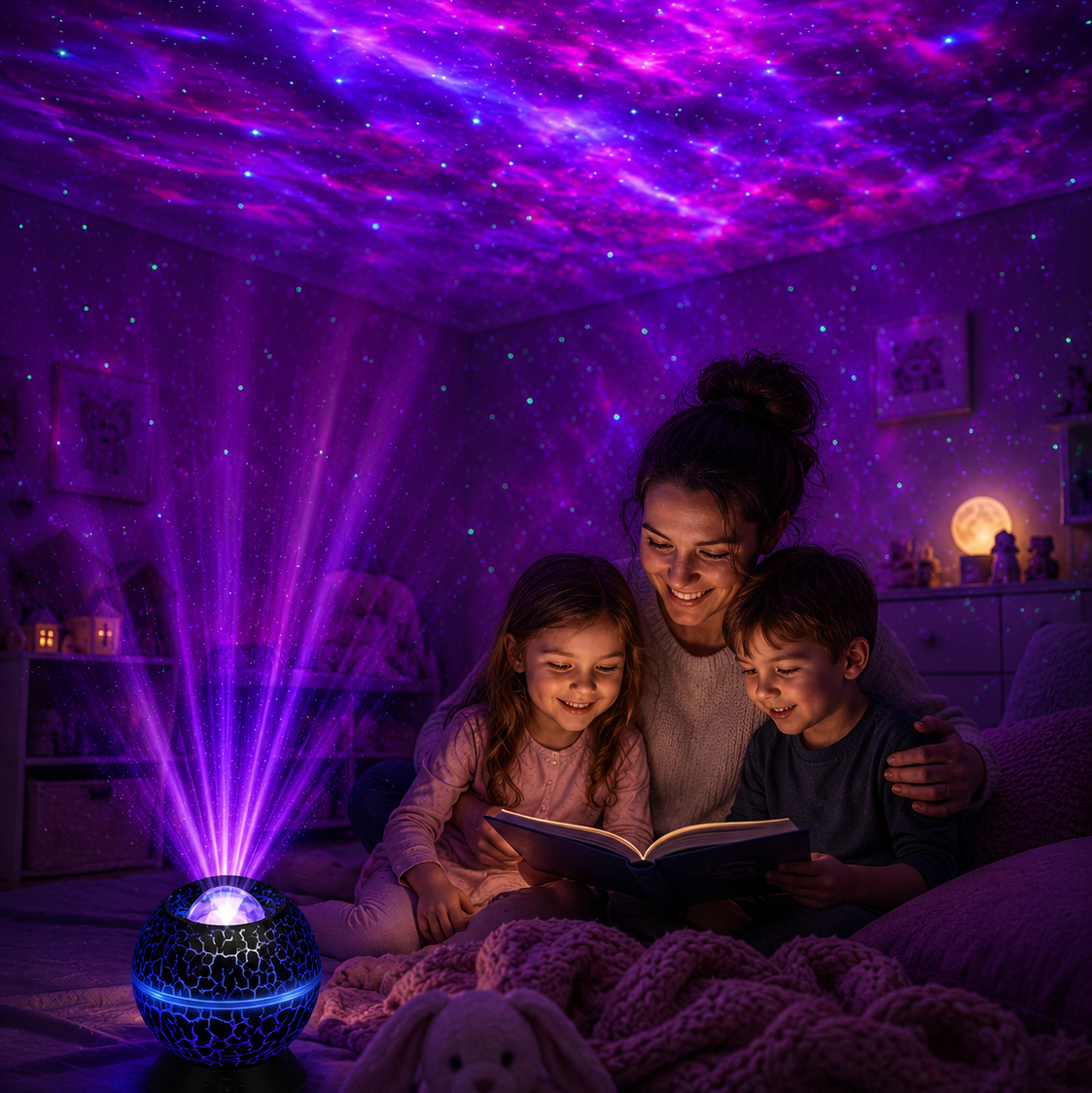 Oeuf dinosaure Projecteur LED veilleuse bruits blancs pour chambre d'enfant - PROJECT NIGHT