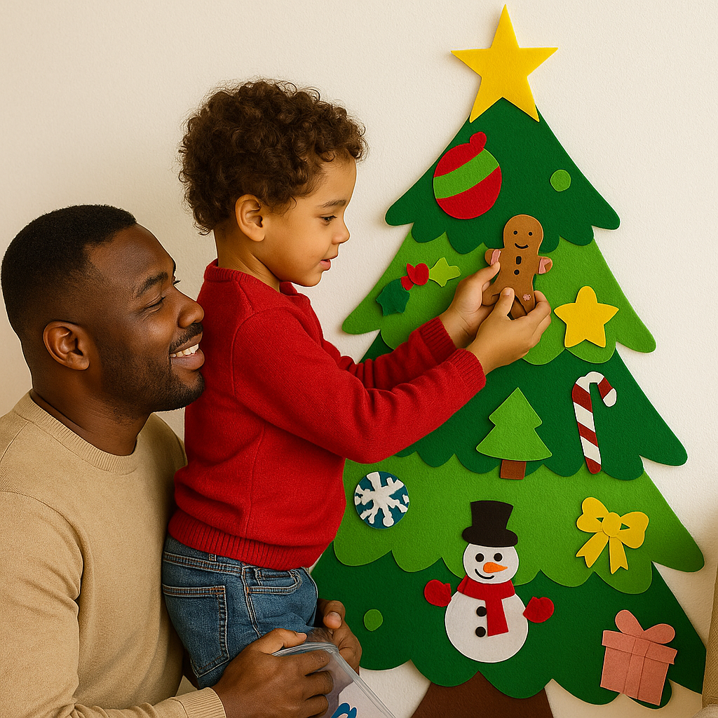 Sapin de noël éducatif Montessori en feutrine 32 pcs - KIDS CHRISTMAS (1 ACHETÉ = 1 OFFERT)