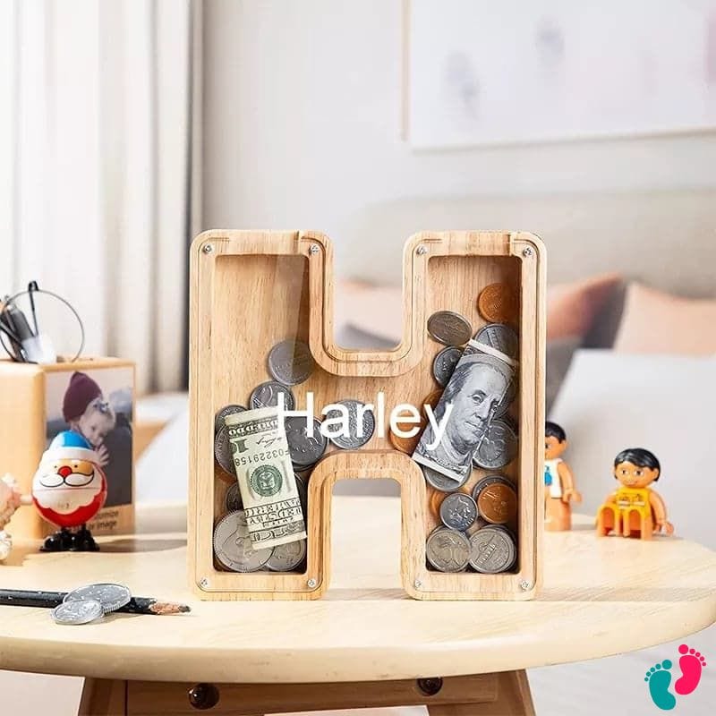 Tirelire en bois personnalisé - KIDS BANK - Nayliss™