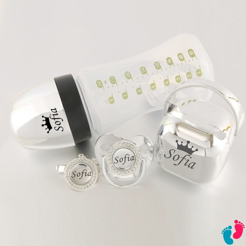 Set biberon et tétine bébé personnalisé 4pcs - BABY BIBS - Nayliss™