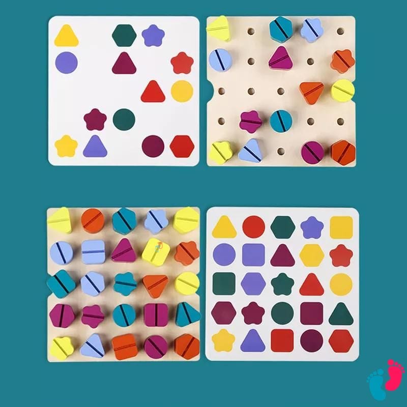 Planche à vis en bois Montessori éducatif - KIDS SCREW - Nayliss™