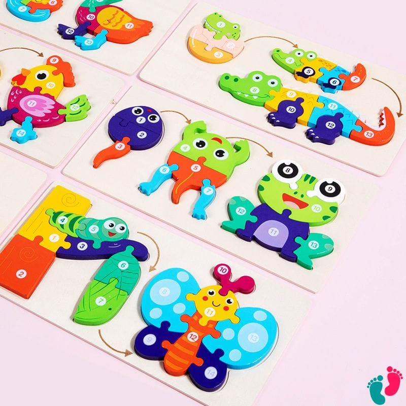 Puzzle enfant bois éducatif Montessori - KIDS GROWTH