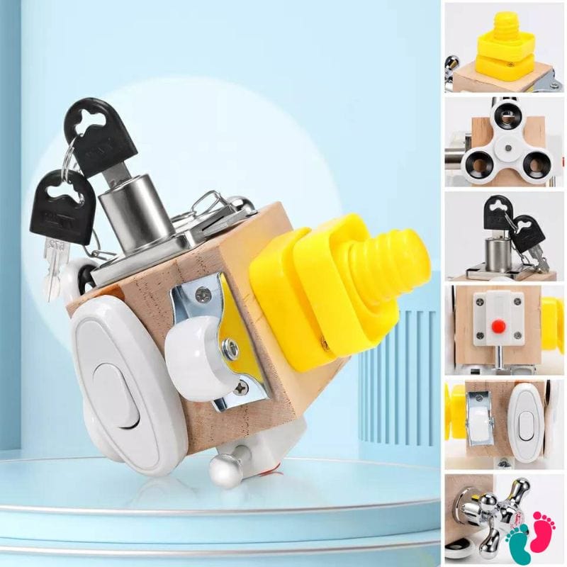 Cube éducatif Montessori anti-stress en bois - BUSY CUBE - Nayliss™