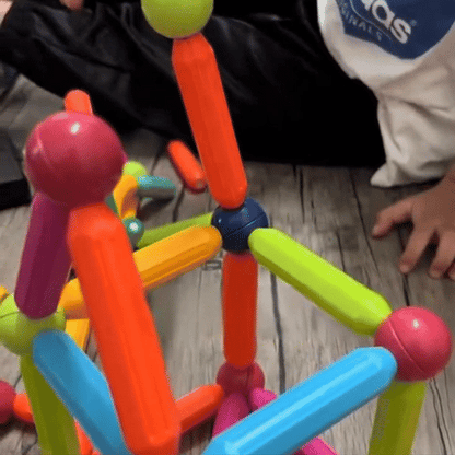 Jeu de construction magnétique - MAGNETIC STICKS (54 PCS + 10 PCS OFFERTES)