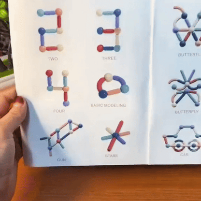 Jeu de construction magnétique - MAGNETIC STICKS (54 PCS + 10 PCS OFFERTES)