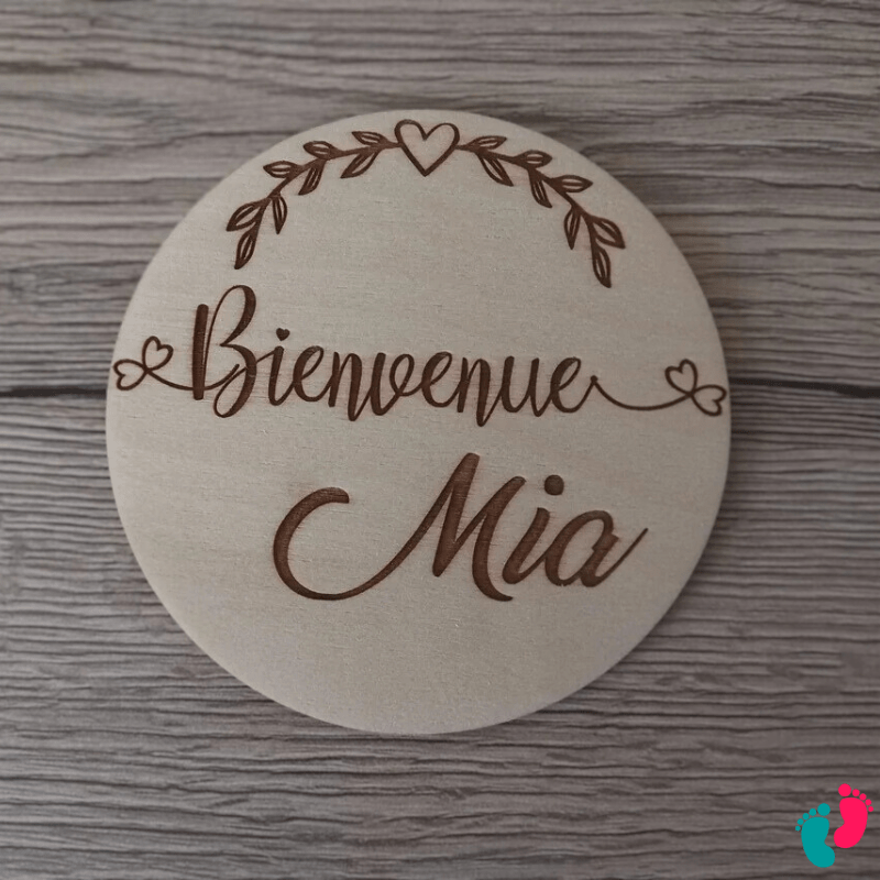 Plaque de naissance personnalisé - BABY WELCOME