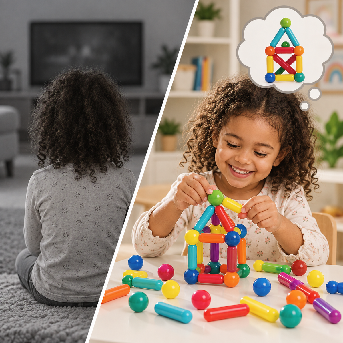 Jeu de construction magnétique - MAGNETIC STICKS (54 PCS + 10 PCS OFFERTES)