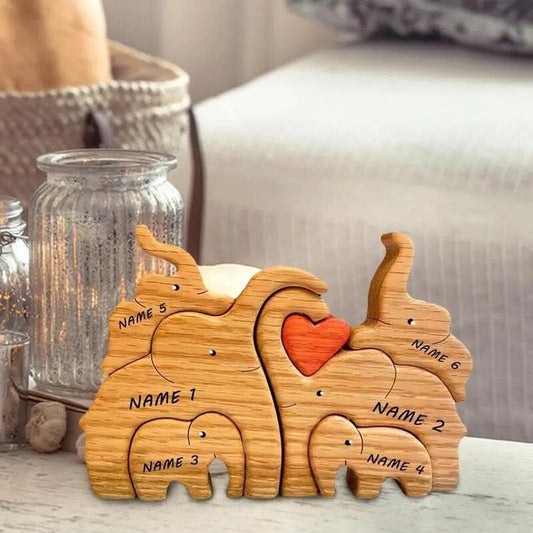 Puzzle en bois personnalisé aux prénoms de la famille - KIDS FAMILY