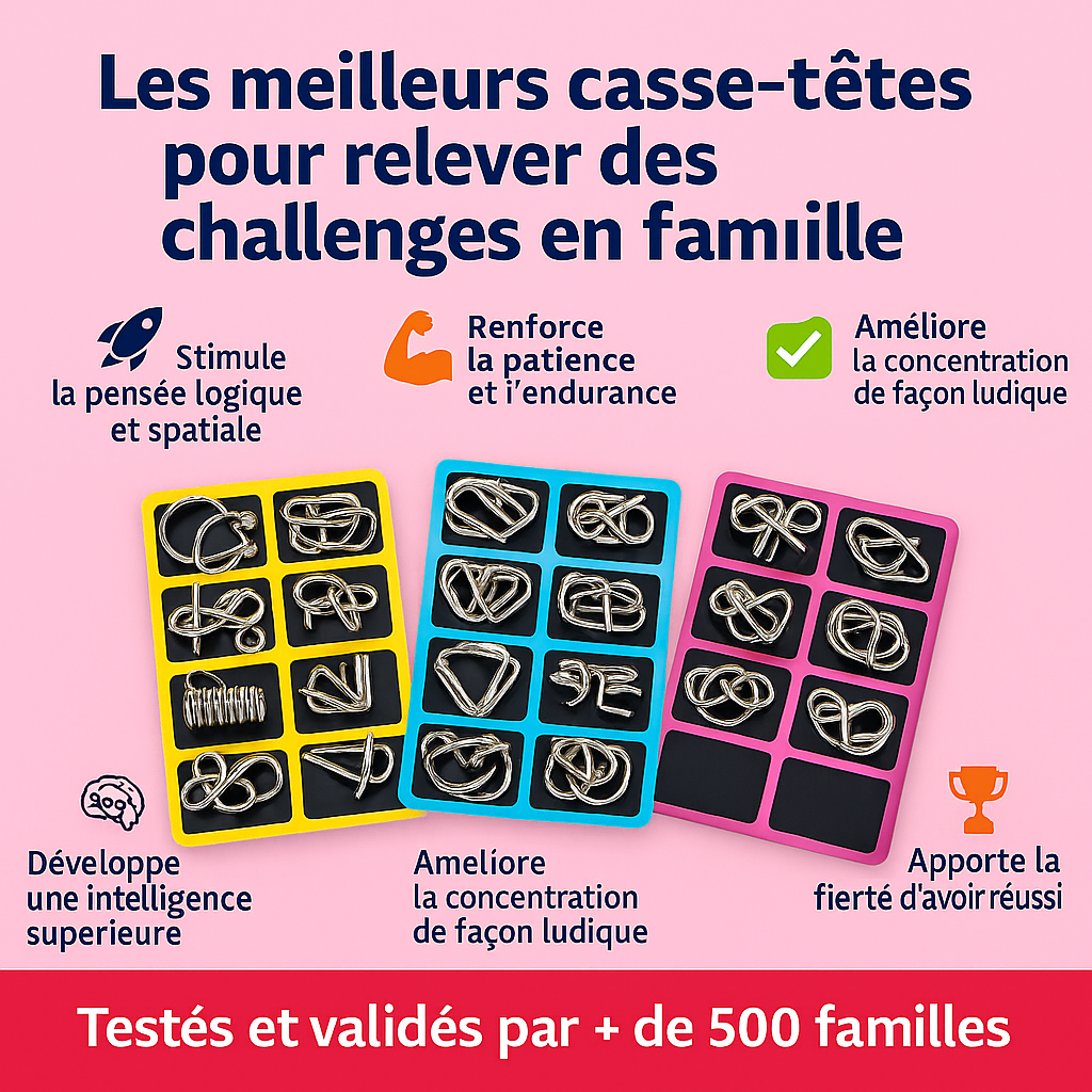 Pack de 8 Casses-têtes Montessori - KIDS BRAIN