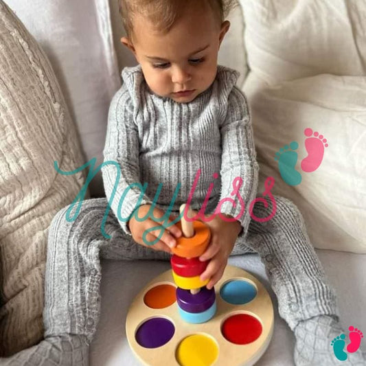 Tour empilable couleur en bois- KIDS TOWER