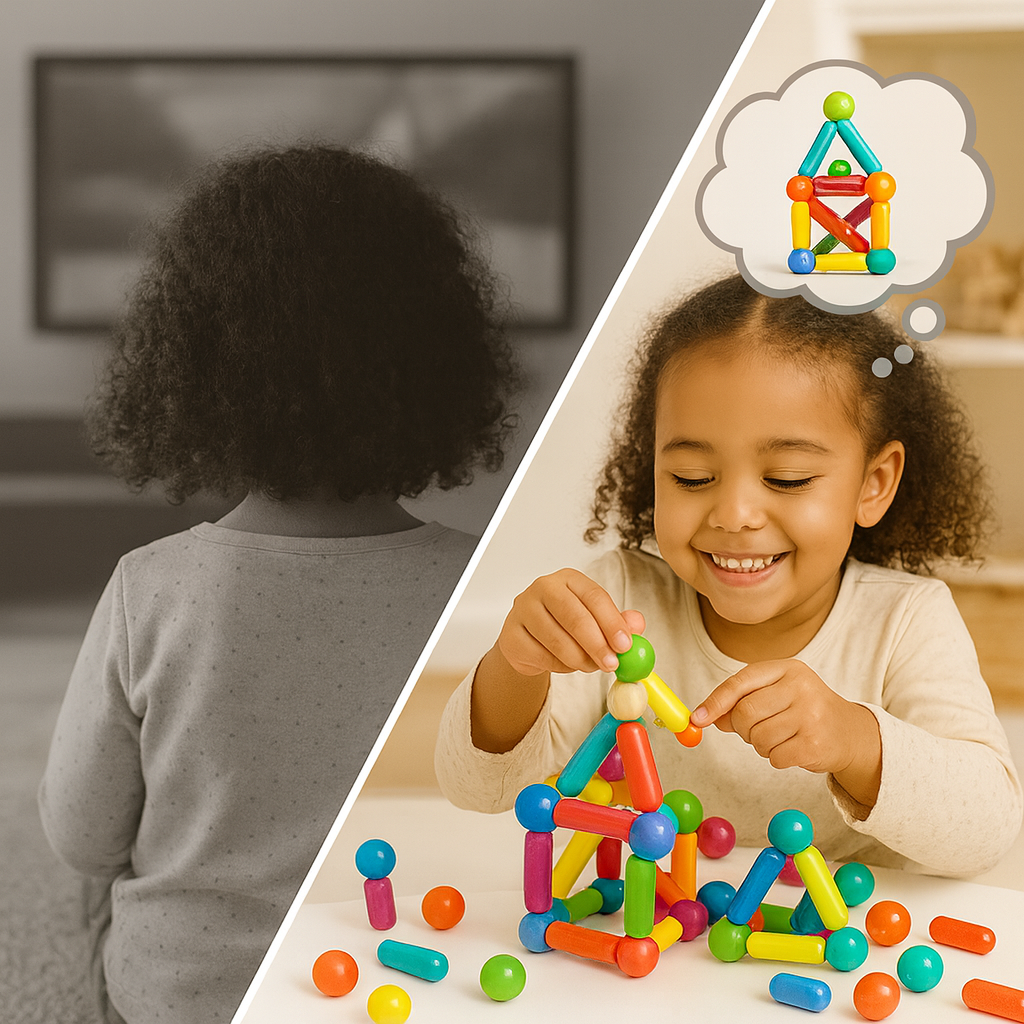 Jeu de construction magnétique - MAGNETIC STICKS (54 PCS + 10 PCS OFFERTES)