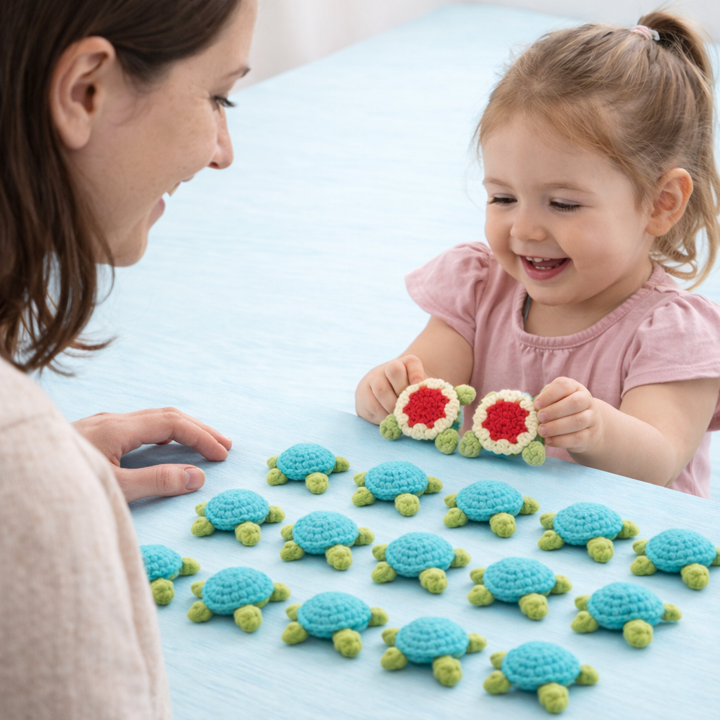 TURTLE MEMORY - Jeu de memoire tortue au crochet à réaliser