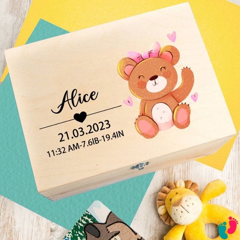 Boîte à souvenirs de naissance personnalisé - BABY MEMORIES (EXCLUSIVITÉ WEB)
