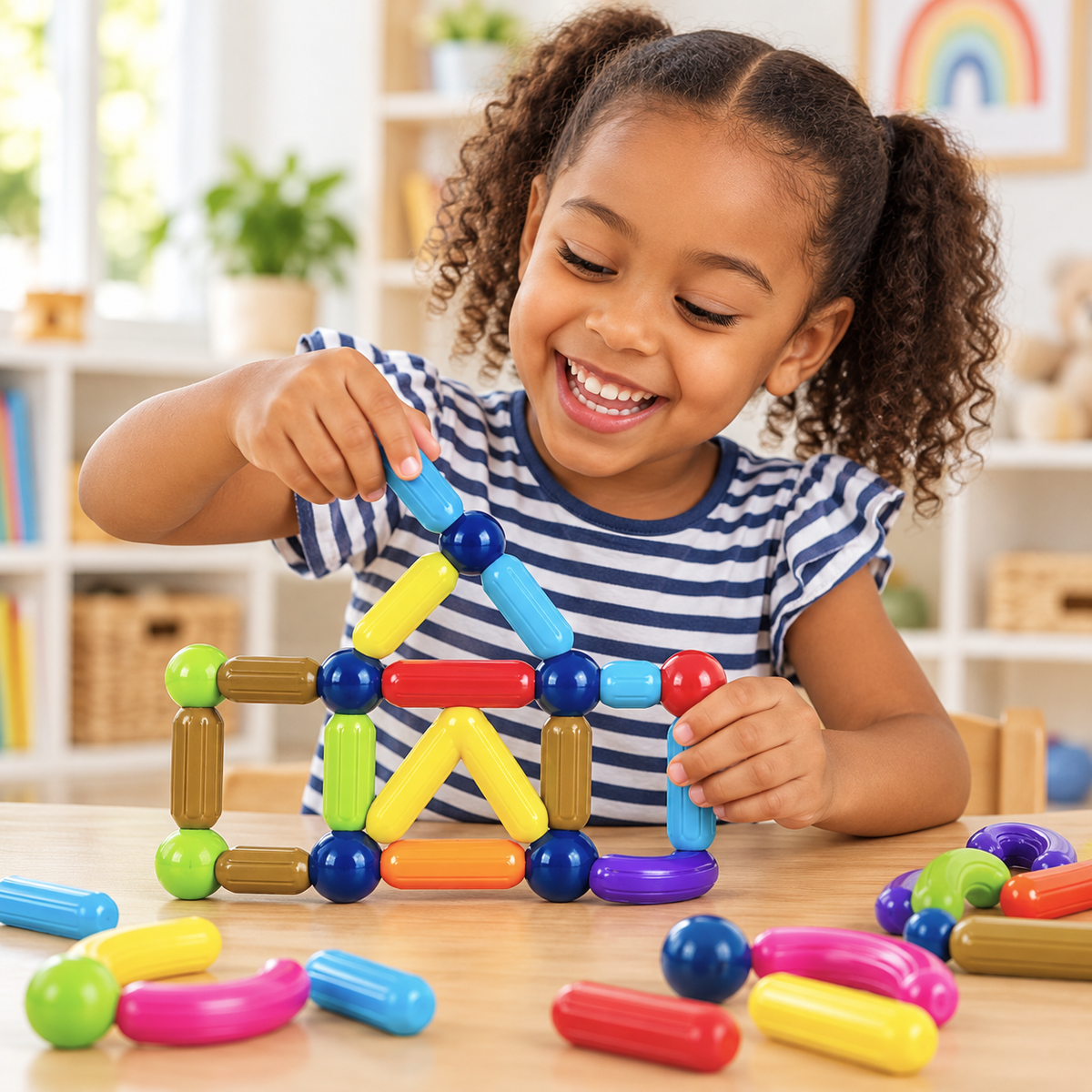 Jeu de construction magnétique - MAGNETIC STICKS (54 PCS + 10 PCS OFFERTES)