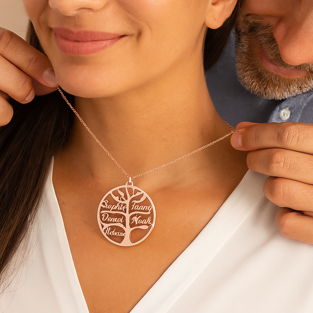 Le Collier arbre de vie personnalisé (45 cm) - FAMILY TREE (2 ACHETÉS + 1 GRATUIT)