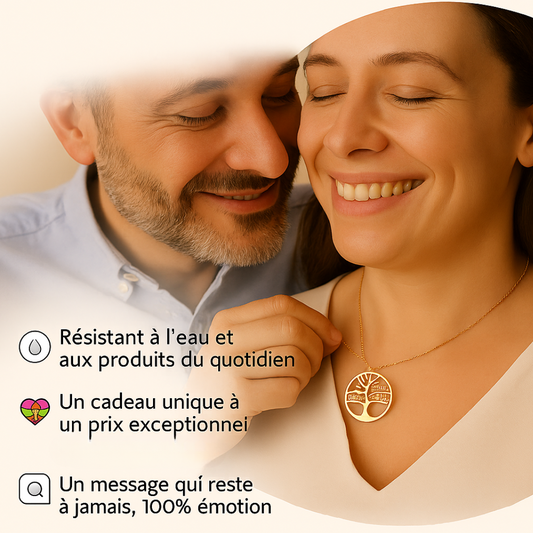 Le Collier arbre de vie personnalisé (45 cm) - FAMILY TREE (2 ACHETÉS + 1 GRATUIT)