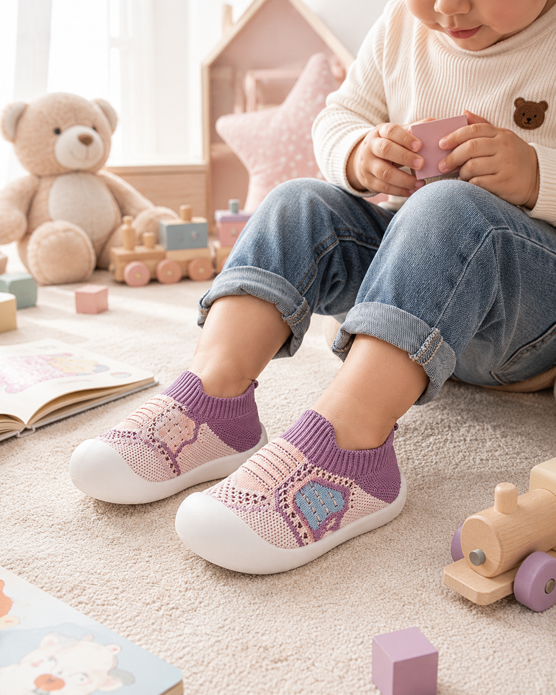 Chaussures souples respirantes en maille pour bébé - BABY SHOES