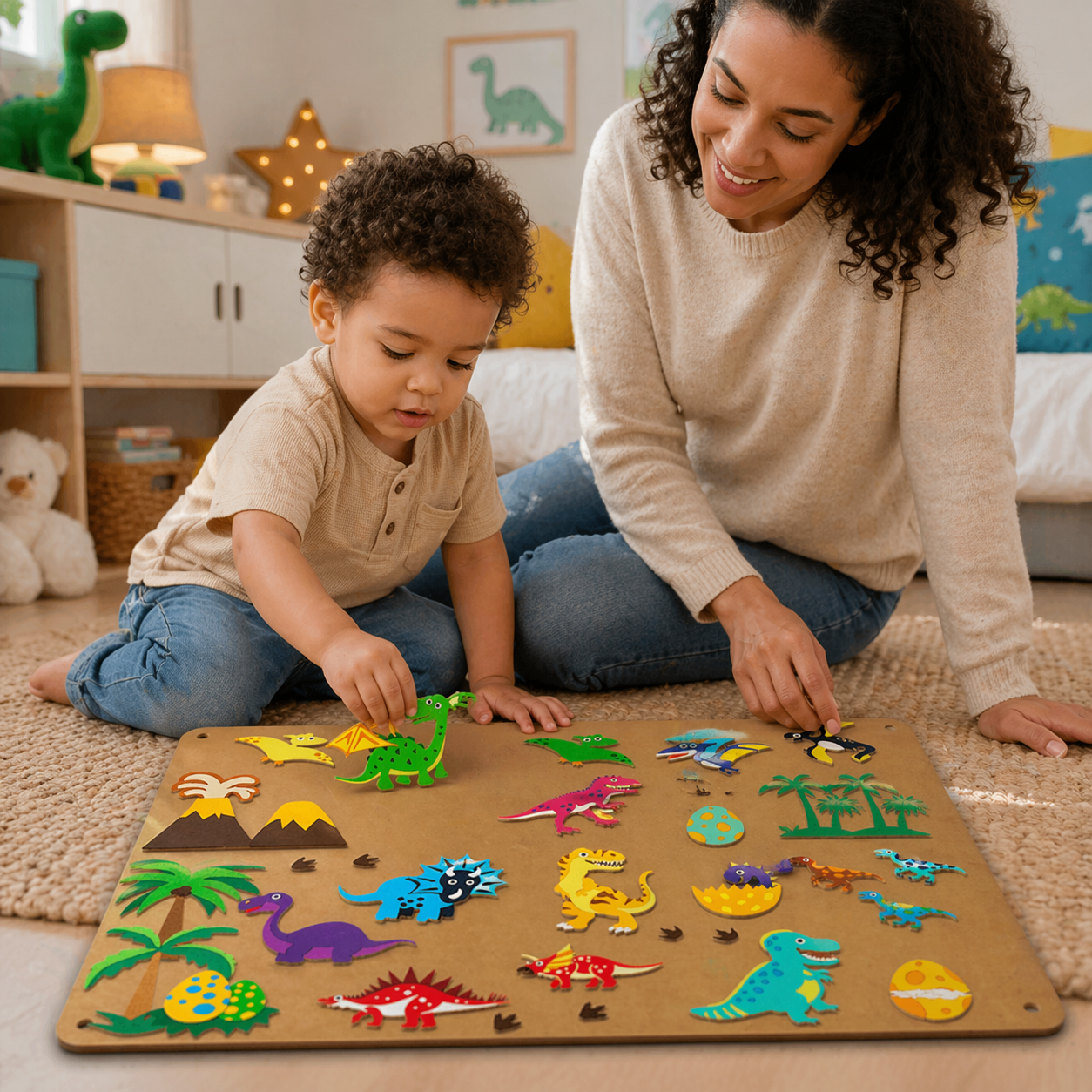 KIDS NATURE - Jeu en feutrine  des animaux éducatif Montessori