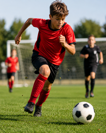 KIDS PROTECT - Protège-tibias de football avec rembourrage