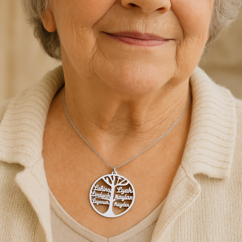 Le Collier arbre de vie personnalisé (45 cm) - FAMILY TREE (2 ACHETÉS + 1 GRATUIT)