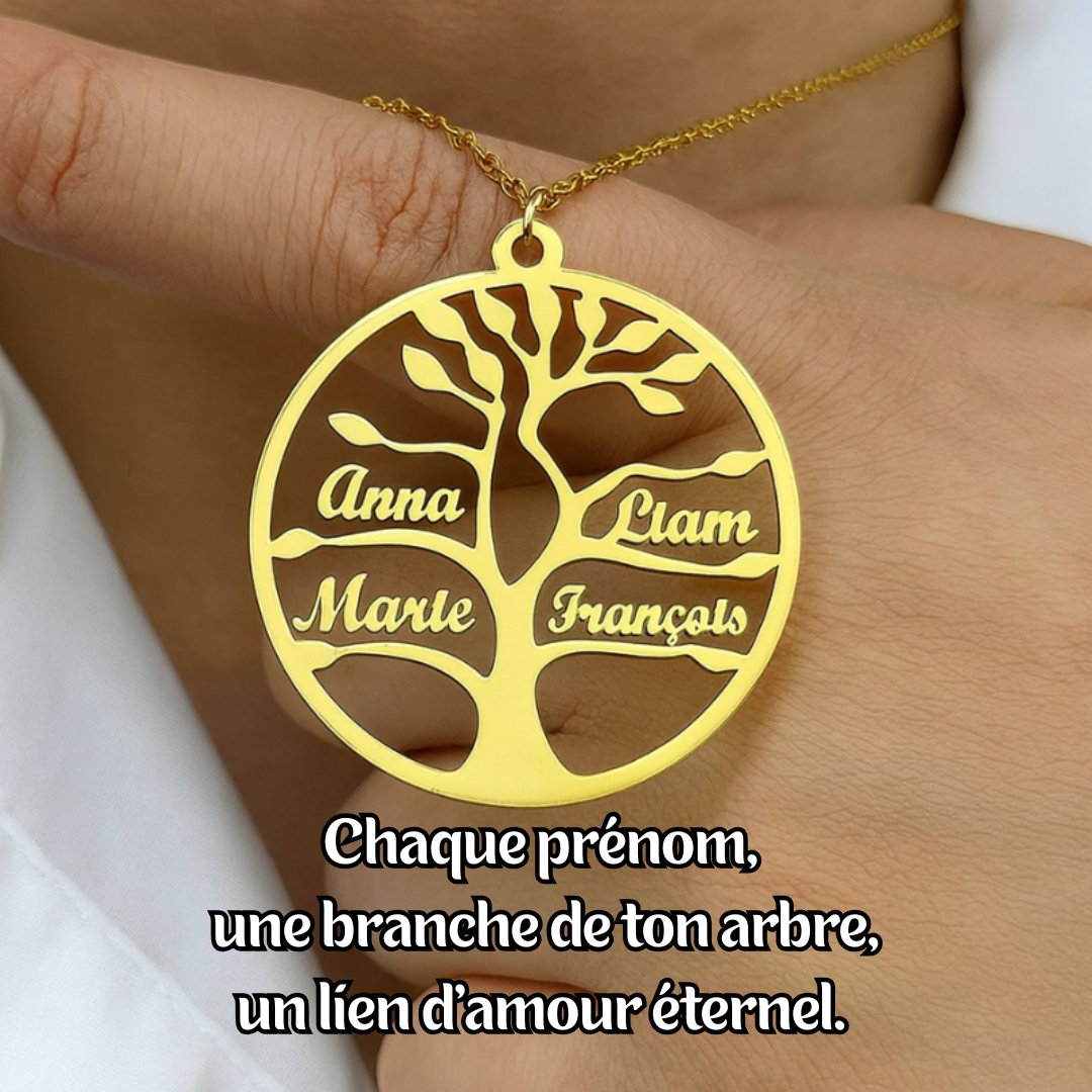 Le Collier arbre de vie personnalisé (45 cm) - FAMILY TREE (2 ACHETÉS + 1 GRATUIT)