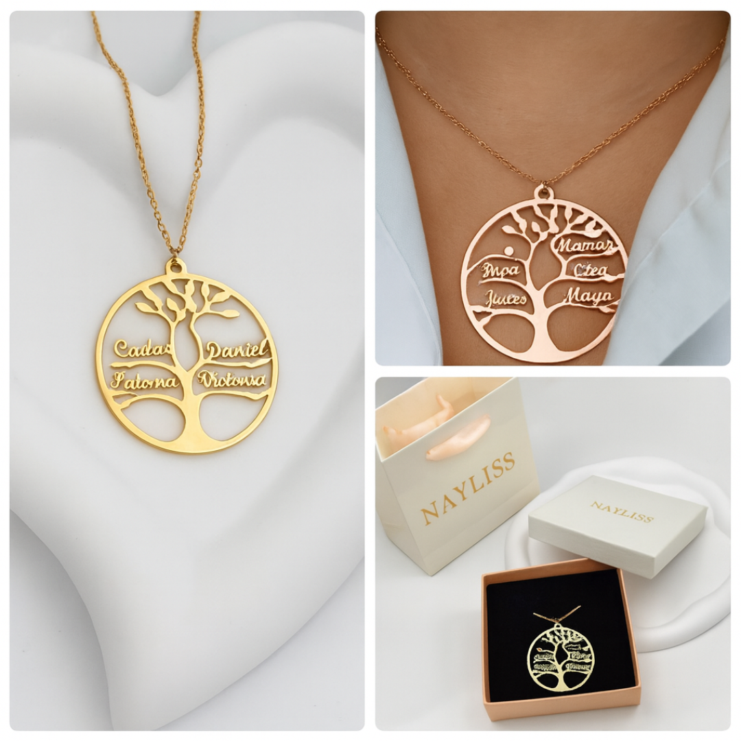 Le Collier arbre de vie personnalisé (45 cm) - FAMILY TREE (2 ACHETÉS + 1 GRATUIT)