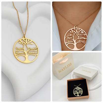 Le Collier arbre de vie personnalisé (45 cm) - FAMILY TREE (2 ACHETÉS + 1 GRATUIT)