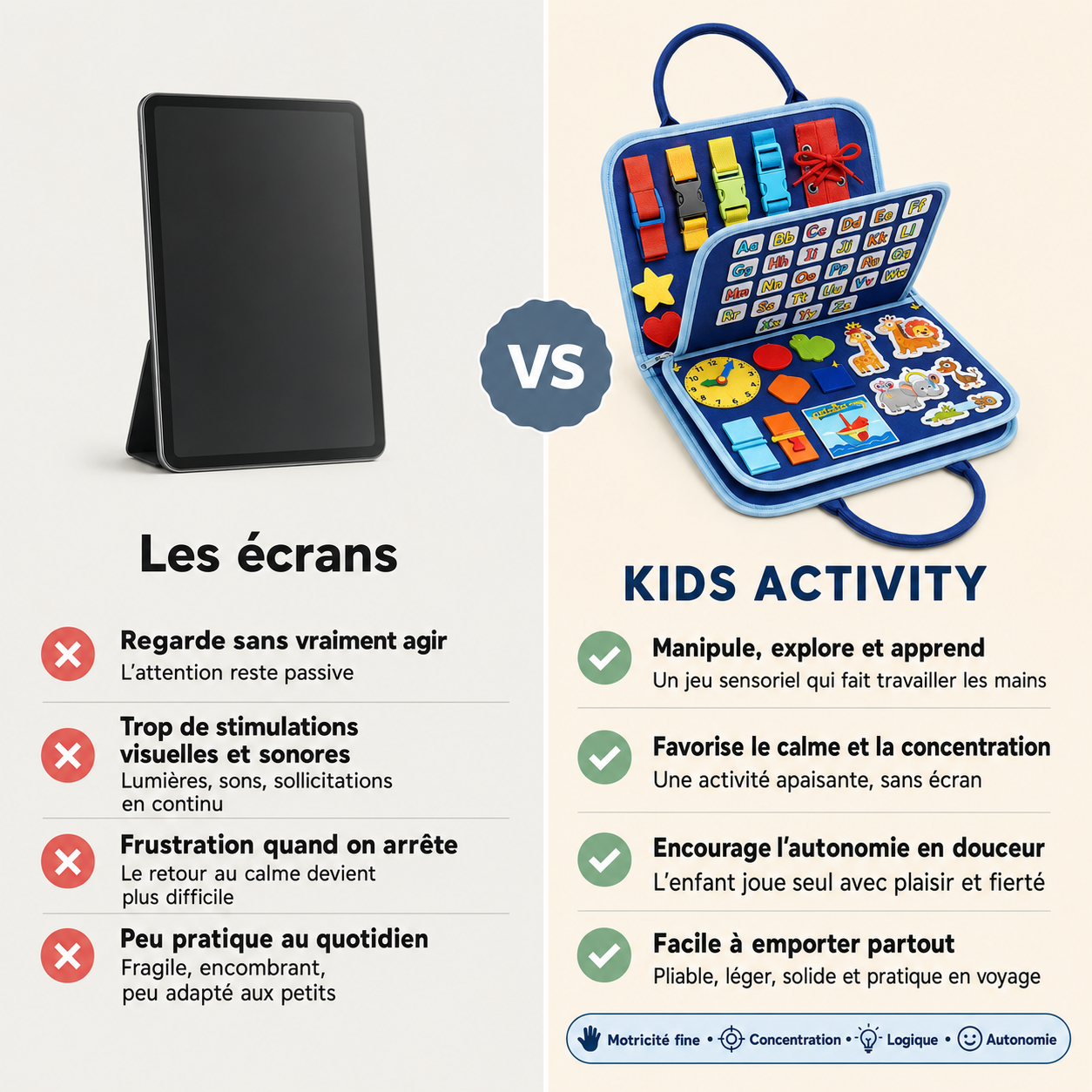KIDS ACTIVITY- Livre d'activité Montessori