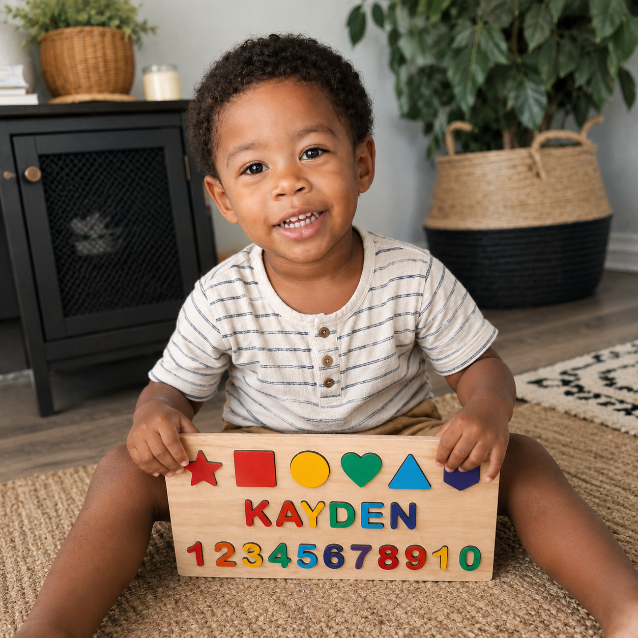 Puzzle enfant bois personnalisé éducatif éco-responsable - BABY NAME