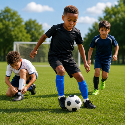 KIDS PROTECT - Protège-tibias de football avec rembourrage