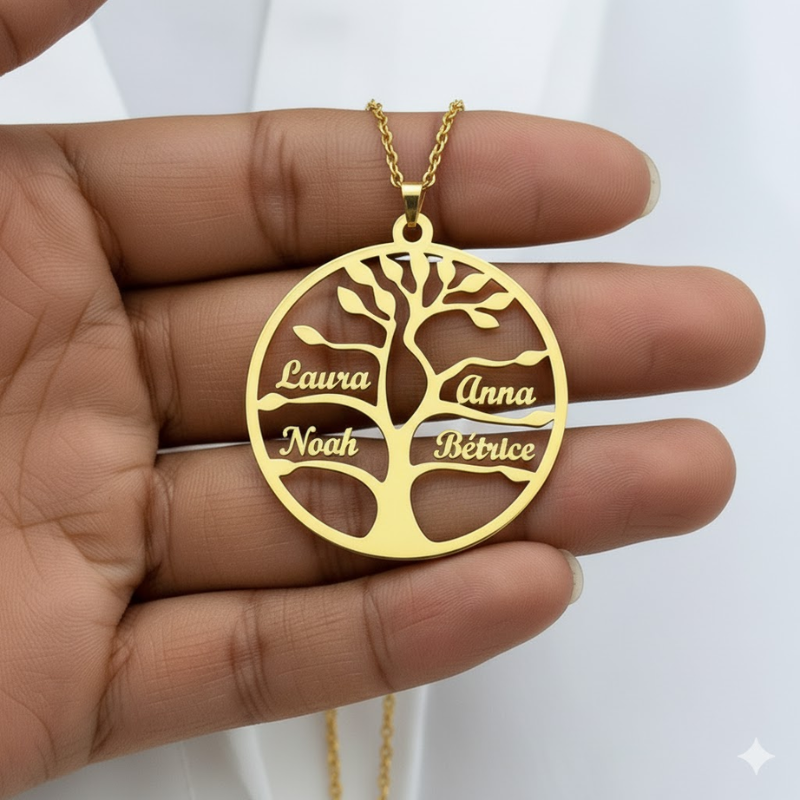 Le Collier arbre de vie personnalisé (45 cm) - FAMILY TREE (2 ACHETÉS + 1 GRATUIT)