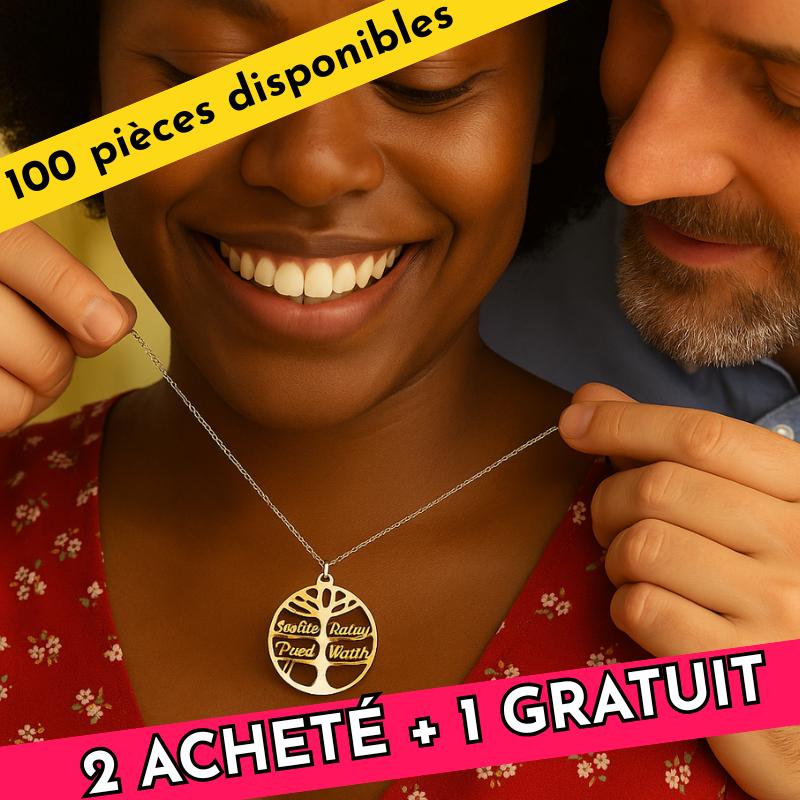 Le Collier arbre de vie personnalisé (45 cm) - FAMILY TREE (2 ACHETÉS + 1 GRATUIT)