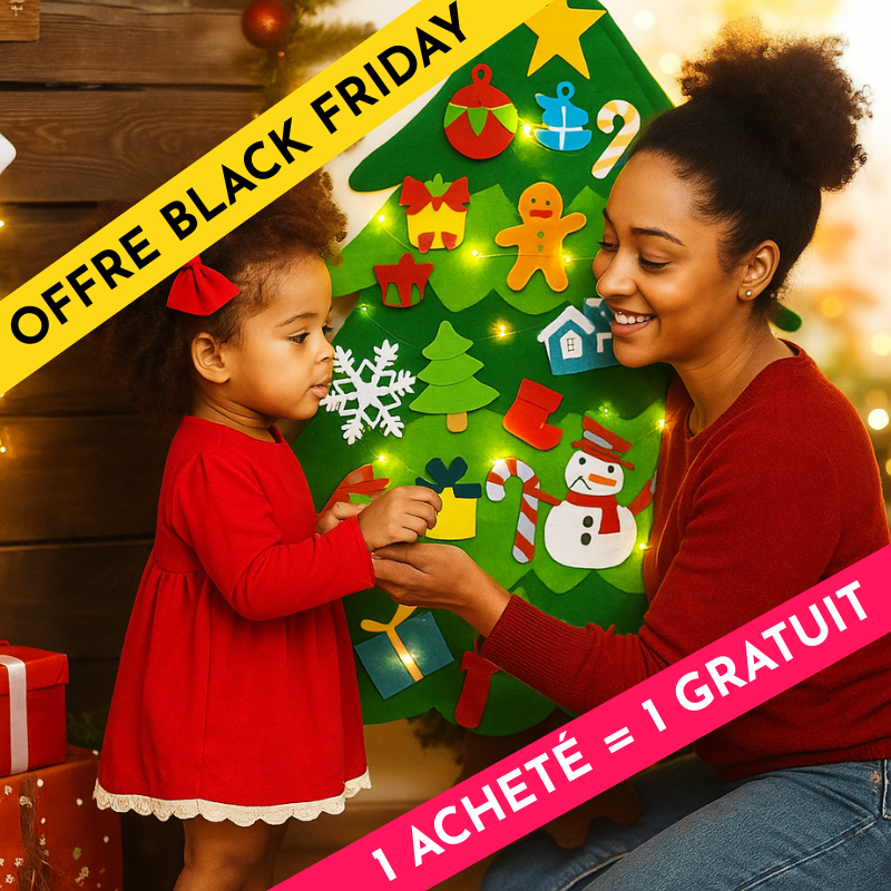 Sapin de noël éducatif Montessori en feutrine 32 pcs - KIDS CHRISTMAS (1 ACHETÉ = 1 OFFERT)