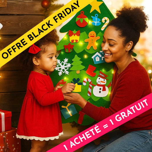 Sapin de noël éducatif Montessori en feutrine 32 pcs - KIDS CHRISTMAS (1 ACHETÉ = 1 OFFERT)