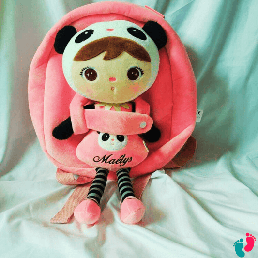 Sac à dos pelcuhe poupée personnalisé au prénom de l'enfant - KIDS DOLLS