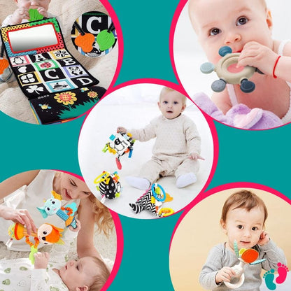 Pack jeu eveil pour bébé [5 produits] + anneau de dentition offert - BABY GIFT