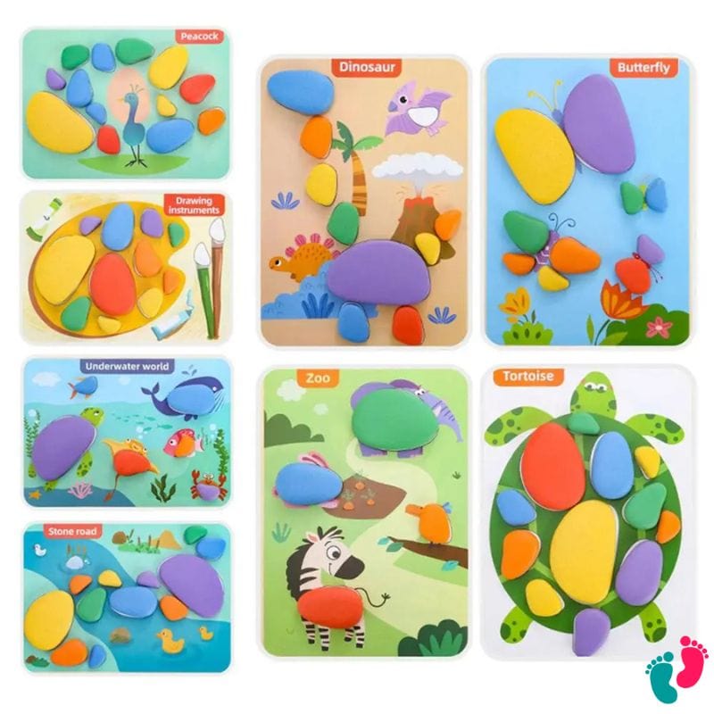 Galets arc-en-ciel Montessori - KIDS RAINBOW