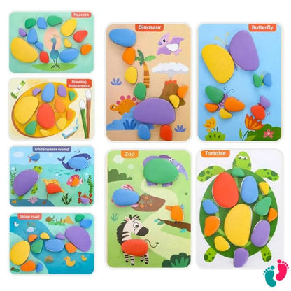 Galets arc-en-ciel Montessori - KIDS RAINBOW