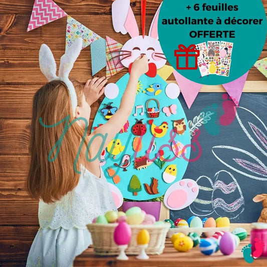 Lapin de paques éducatif Montessori en feutrine - KIDS EASTER