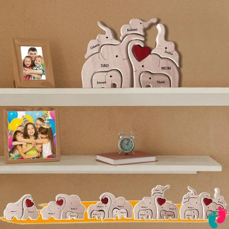 Puzzle en bois personnalisé aux prénoms de la famille - KIDS FAMILY