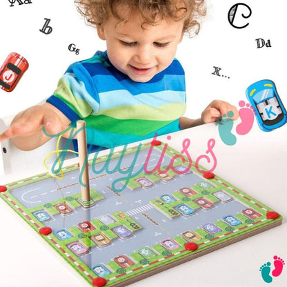 Tableau magnetique alphabet Montessori en bois - KIDS ALPHABET (NOUVEAUTÉ 2024)