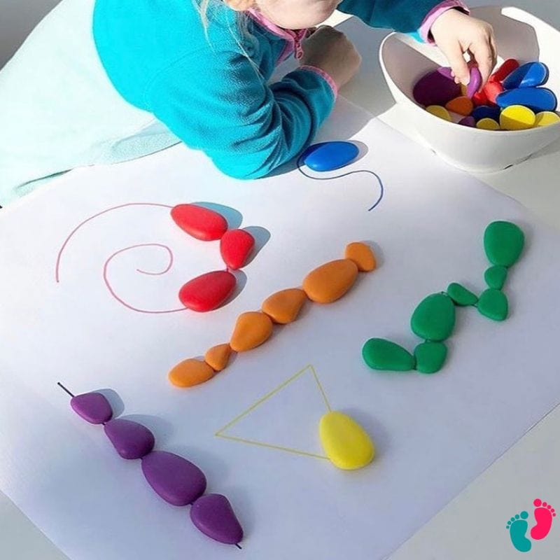 Galets arc-en-ciel Montessori - KIDS RAINBOW