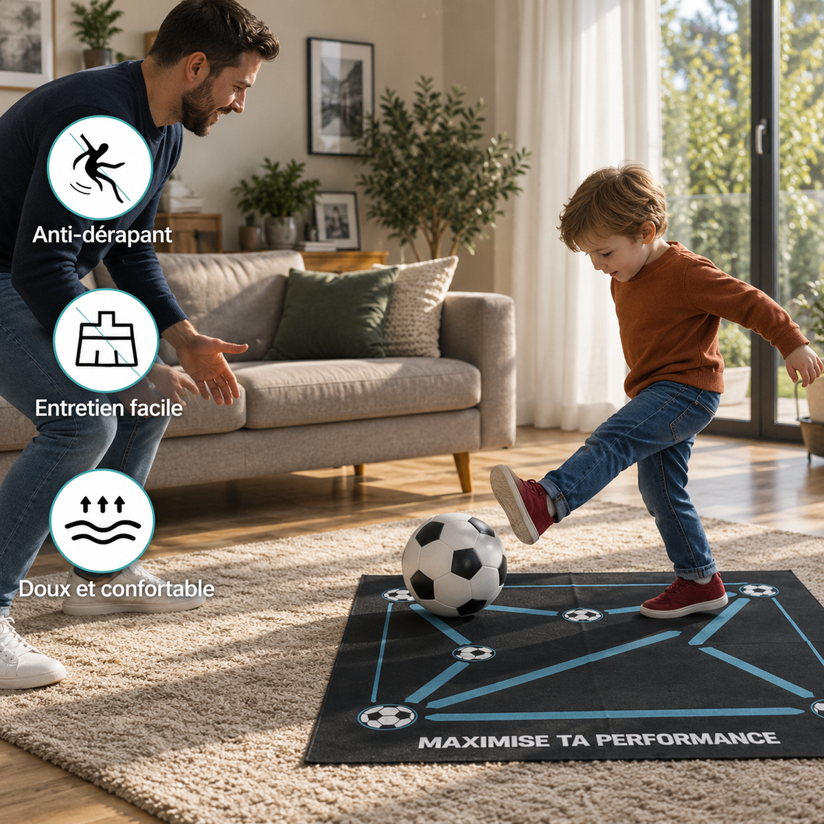 KIDS FOOT - Tapis d'entrainement de football