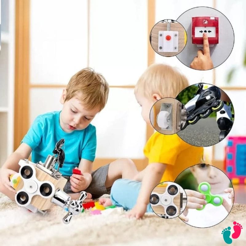 Cube éducatif Montessori anti-stress en bois - BUSY CUBE - Nayliss™