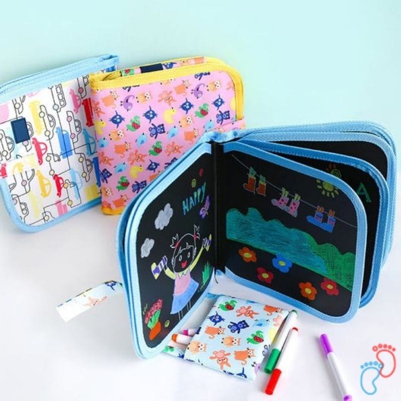 Livre à dessin réutilisable (+12 feutres OFFERTS) - BABY DRAW - Nayliss™