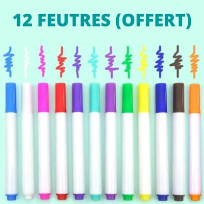Livre à dessin réutilisable (+12 feutres OFFERTS) - BABY DRAW - Nayliss™