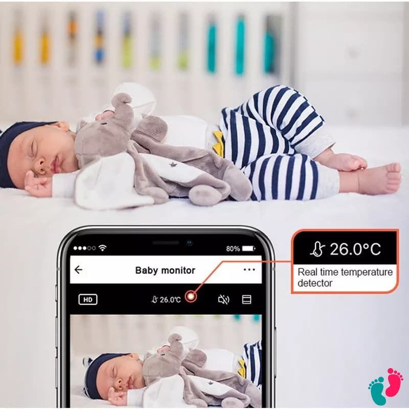 Babyphone caméra surveillance connecté sur smartphone - MOMY CAM - Nayliss™