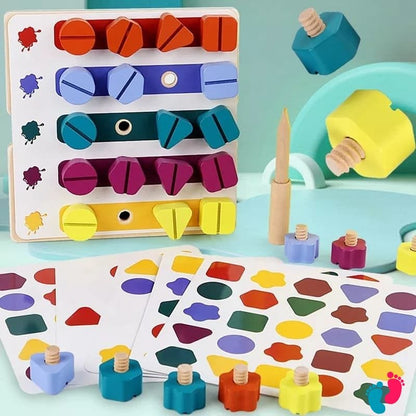 Planche à vis en bois Montessori éducatif - KIDS SCREW - Nayliss™
